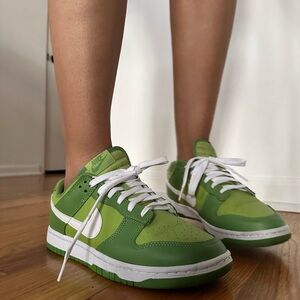 Nike Dunk Low Green Glow Sneakers | Lime Green White Dunks | Women’s Size 9